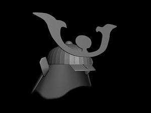 samurai helmet obj