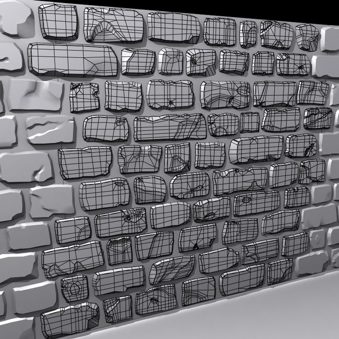 3d Model Brick Wall 13