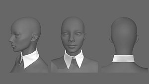 20 collar models Marvelous Designer OBJ FBX 3D model