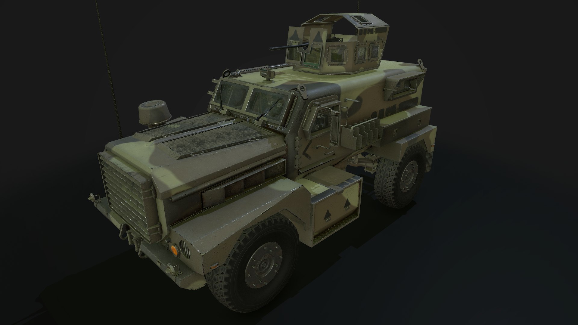 Maquette Militaire Cougar Mastiff MRAP – 1/35 – Impression 3D Résine – Gris