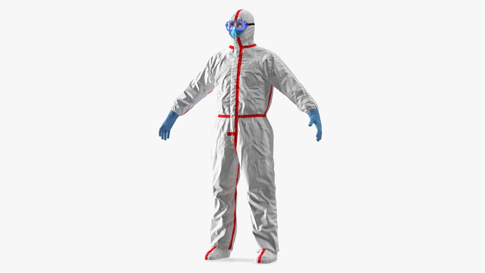 Disposable Chemical Protective Coverall 3D model preview