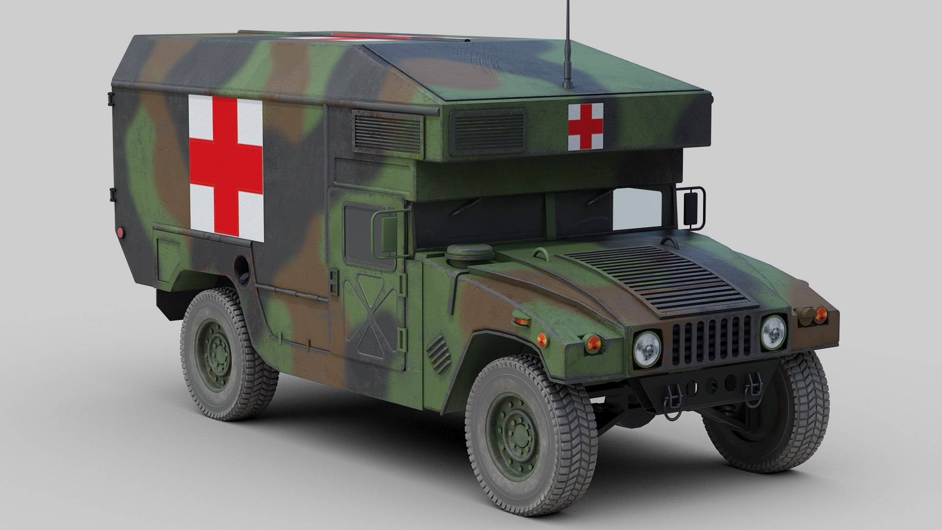 3D m997 military ambulance - TurboSquid 1596795