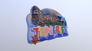 3D island tenerife spain magnet