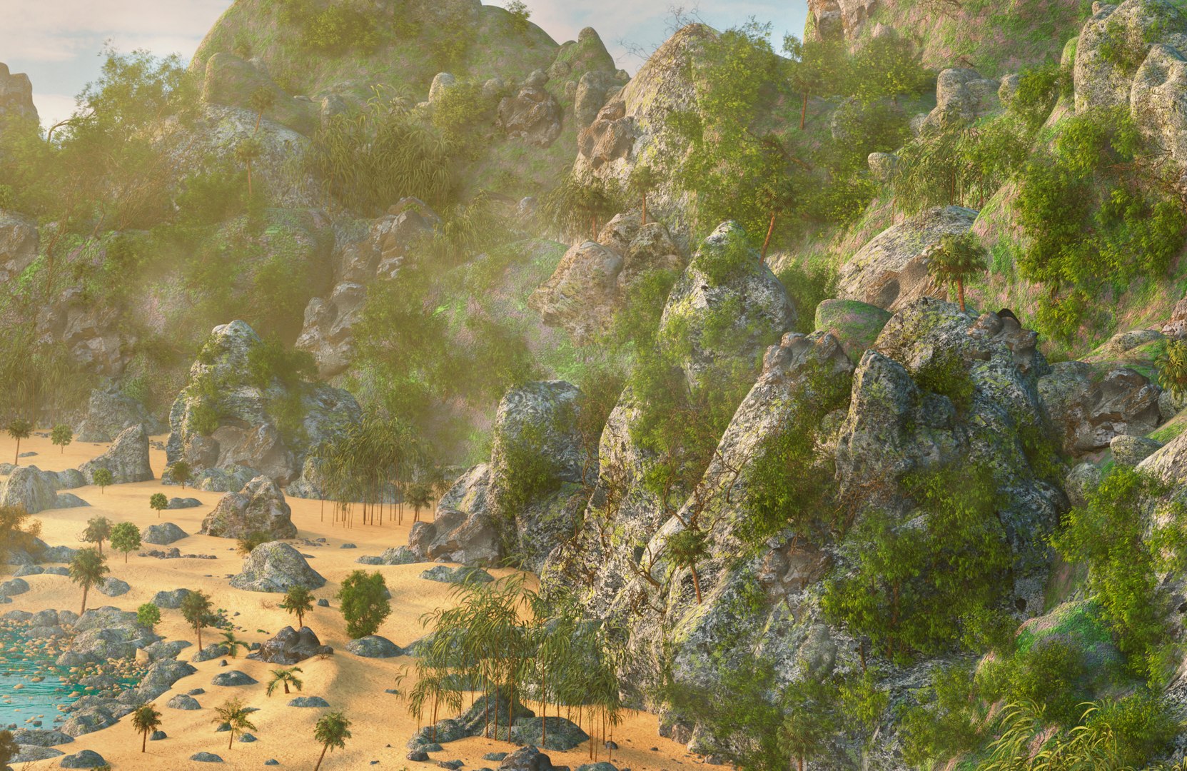 Tropical Beach Environment Model - TurboSquid 2399019