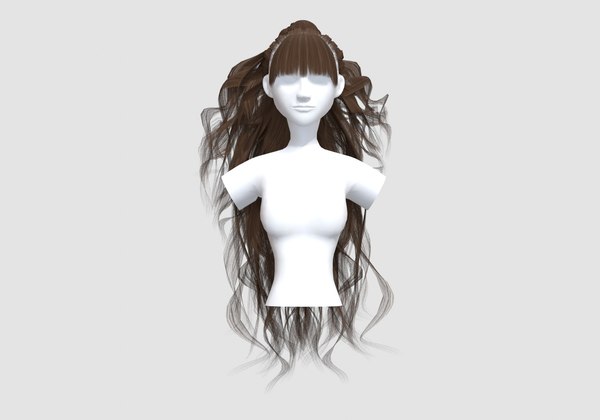 Wavy Female Hairstyle - 3D Model by nickianimations