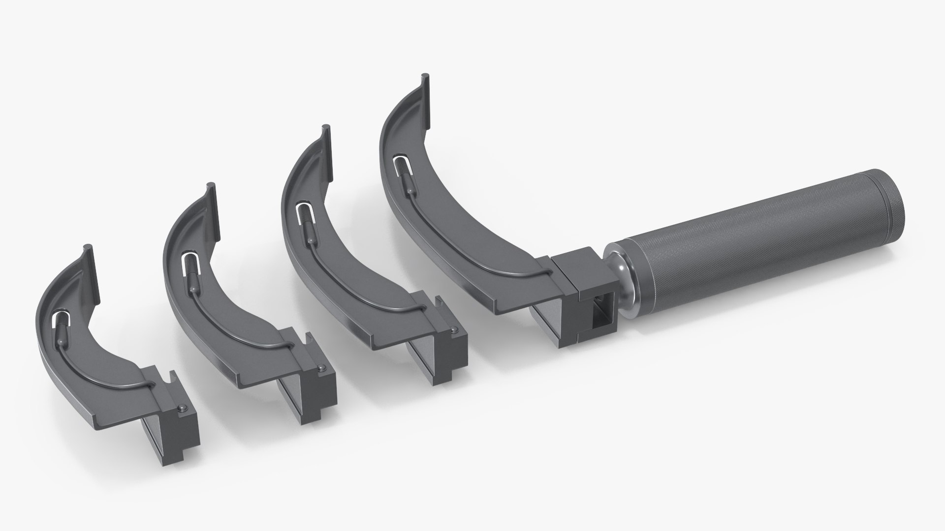 Laryngoscope Instruments Medical Steel 3D model preview