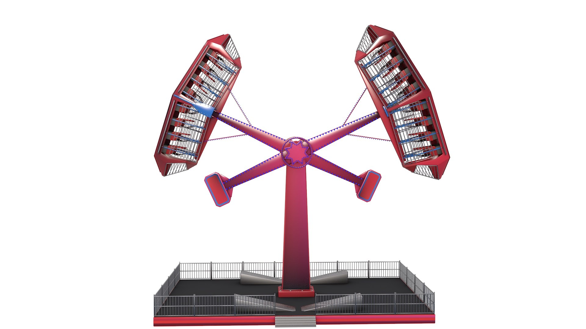 Kamikaze Ranger Ride Attraction 3D Model - TurboSquid 1926165