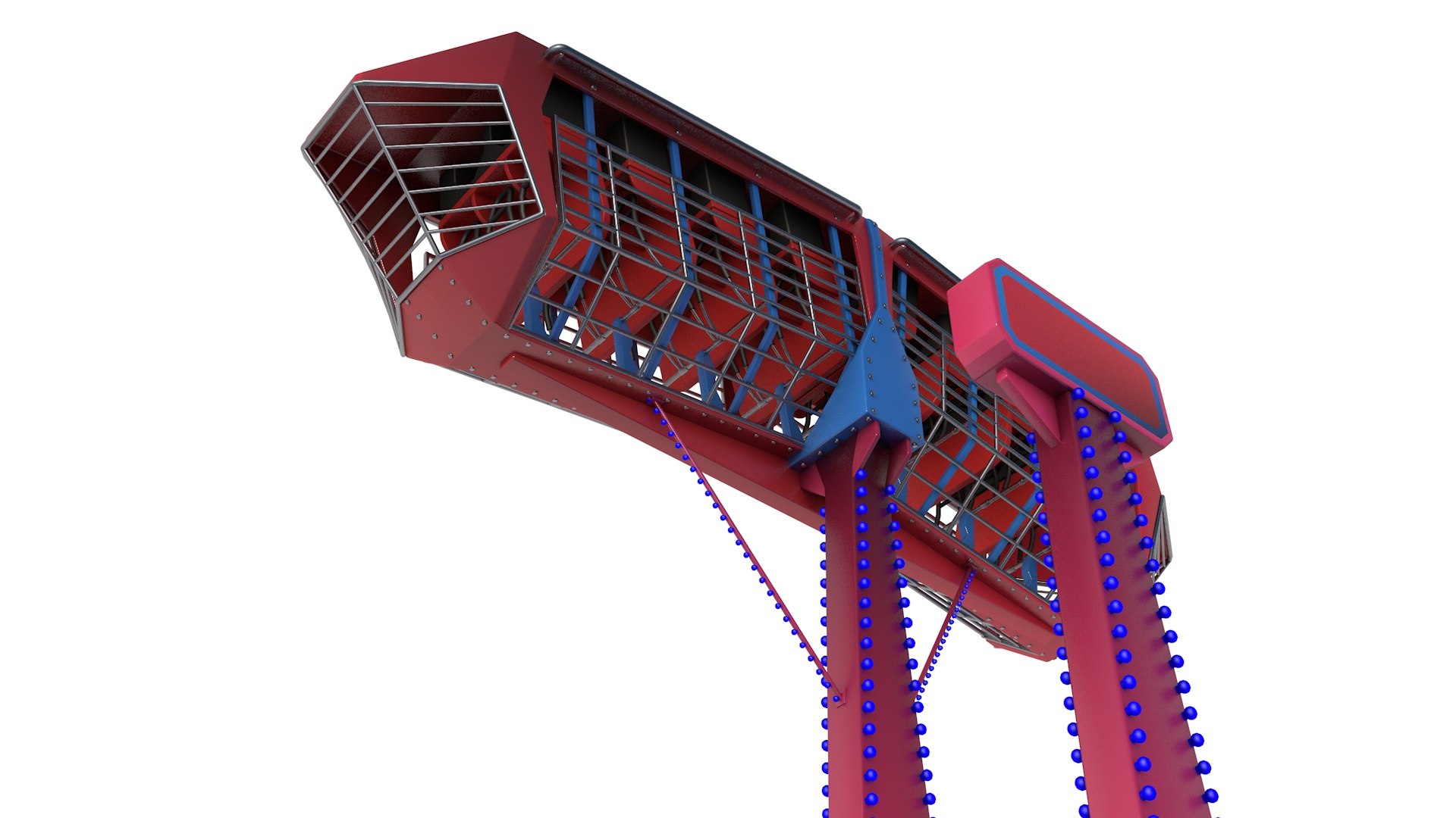 Kamikaze Ranger Ride Attraction 3D Model - TurboSquid 1926165