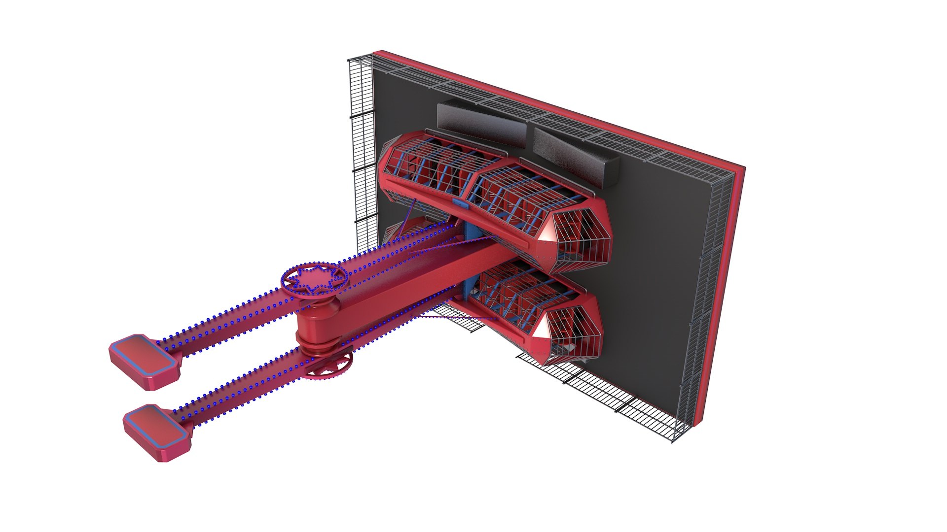 Kamikaze Ranger Ride Attraction 3D Model - TurboSquid 1926165