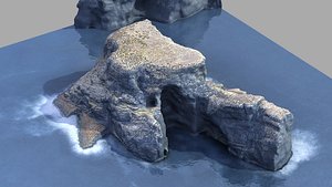 cliff island 3D model