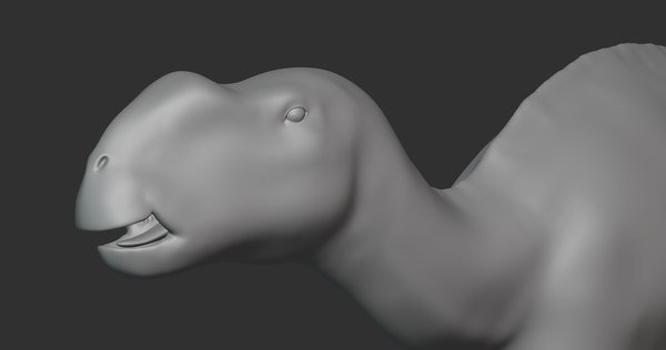 modelo 3d Muttaburrasaurus Basemesh Low Poly - TurboSquid 1994692