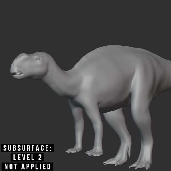 3D Muttaburrasaurus Basemesh Low Poly model