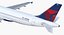 Airbus A320 Delta Air Lines Rigged 3D Model