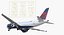 Airbus A320 Delta Air Lines Rigged 3D Model