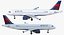 Airbus A320 Delta Air Lines Rigged 3D Model
