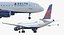 Airbus A320 Delta Air Lines Rigged 3D Model