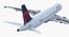 Airbus A320 Delta Air Lines Rigged 3D Model