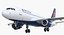 Airbus A320 Delta Air Lines Rigged 3D Model