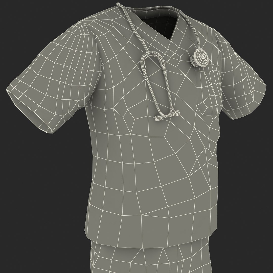 3d surgeon dress 14 modeled model