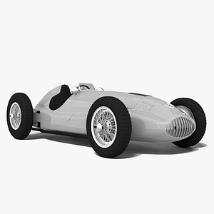3D Mercedes-Benz W165 Formula Racing Car