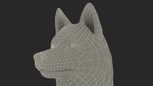 Sitting Husky Dog Black and White 3D - TurboSquid 1805422