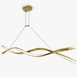 Modern Wavy Pendant Lights - Gold
