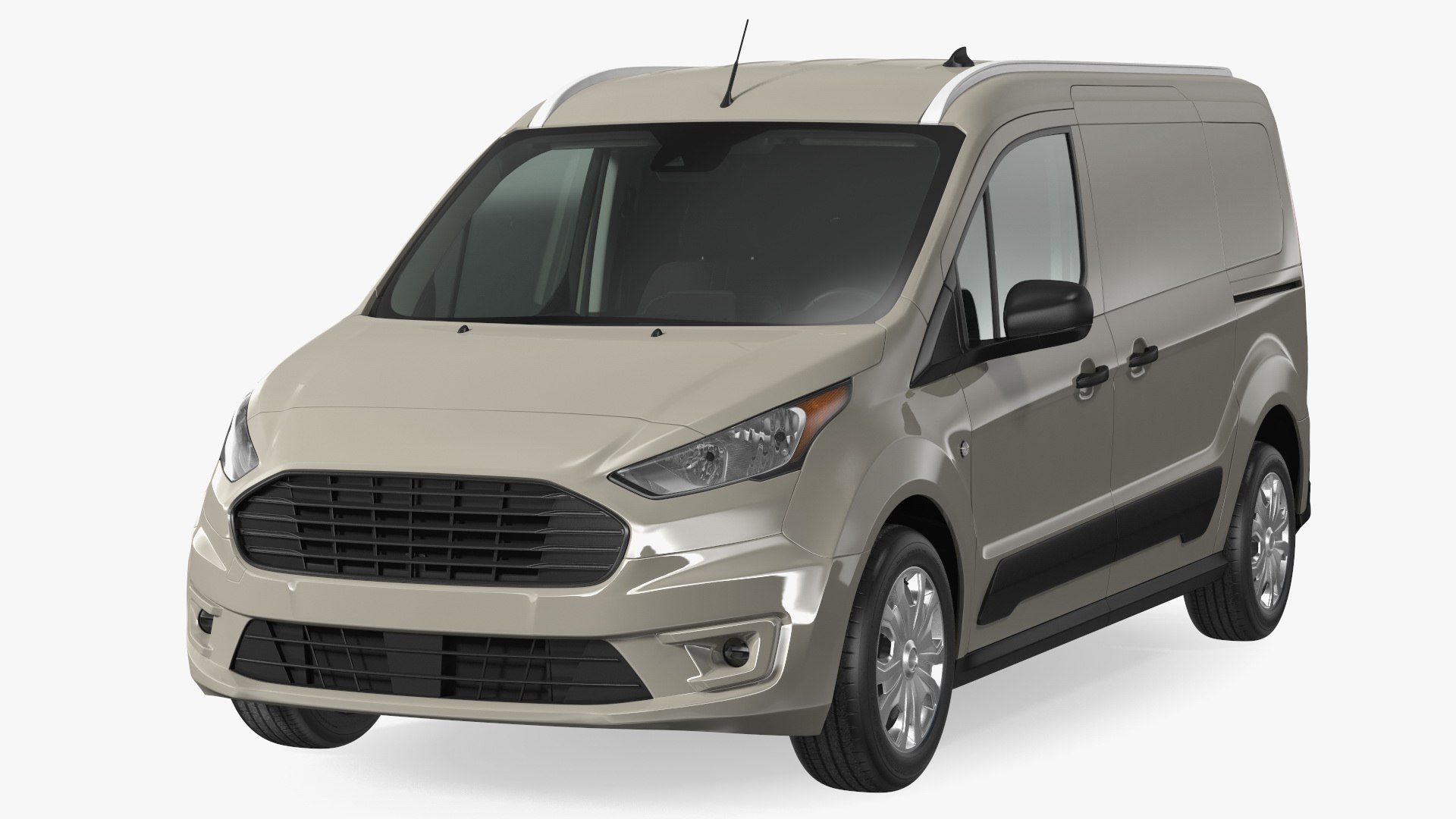 Cargo Van Barn Doors Gray Rigged 3D model preview