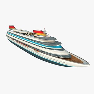 The cruise liner model ship 3D model