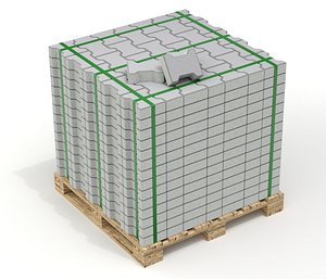 3D pallet paving wood model