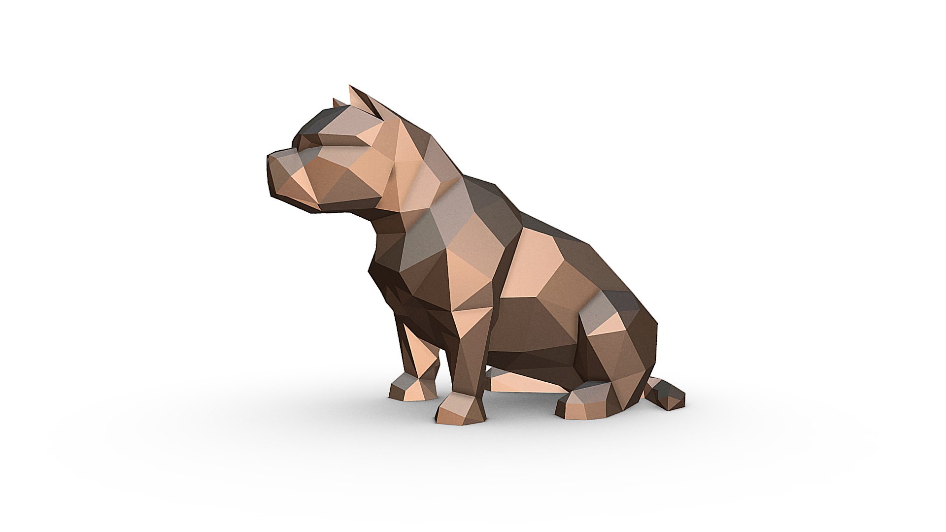 3D American Bully Low Poly - TurboSquid 1835293