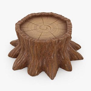 Cartoon Tree Stump 02 3D model