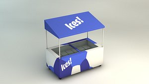 3d mobile drinks cart ice cream