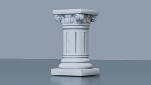 3D Vintage Ionic Column