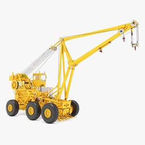 Emergency Heavy Lift Crane Yellow 3D model