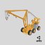 Emergency Heavy Lift Crane Yellow 3D model