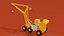 Emergency Heavy Lift Crane Yellow 3D model