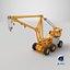 Emergency Heavy Lift Crane Yellow 3D model