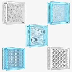 3D Glass Blocks Collection 2 model