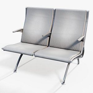 Airport Waiting Chairs - PBR Game Ready 3D model