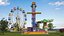 Collection d'attractions de parc d'attractions 3