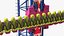 Collection d'attractions de parc d'attractions 3