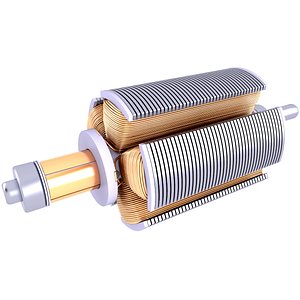 5 Pole Electric Motor Rotor 59 3D model