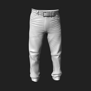 3d model of pants belt