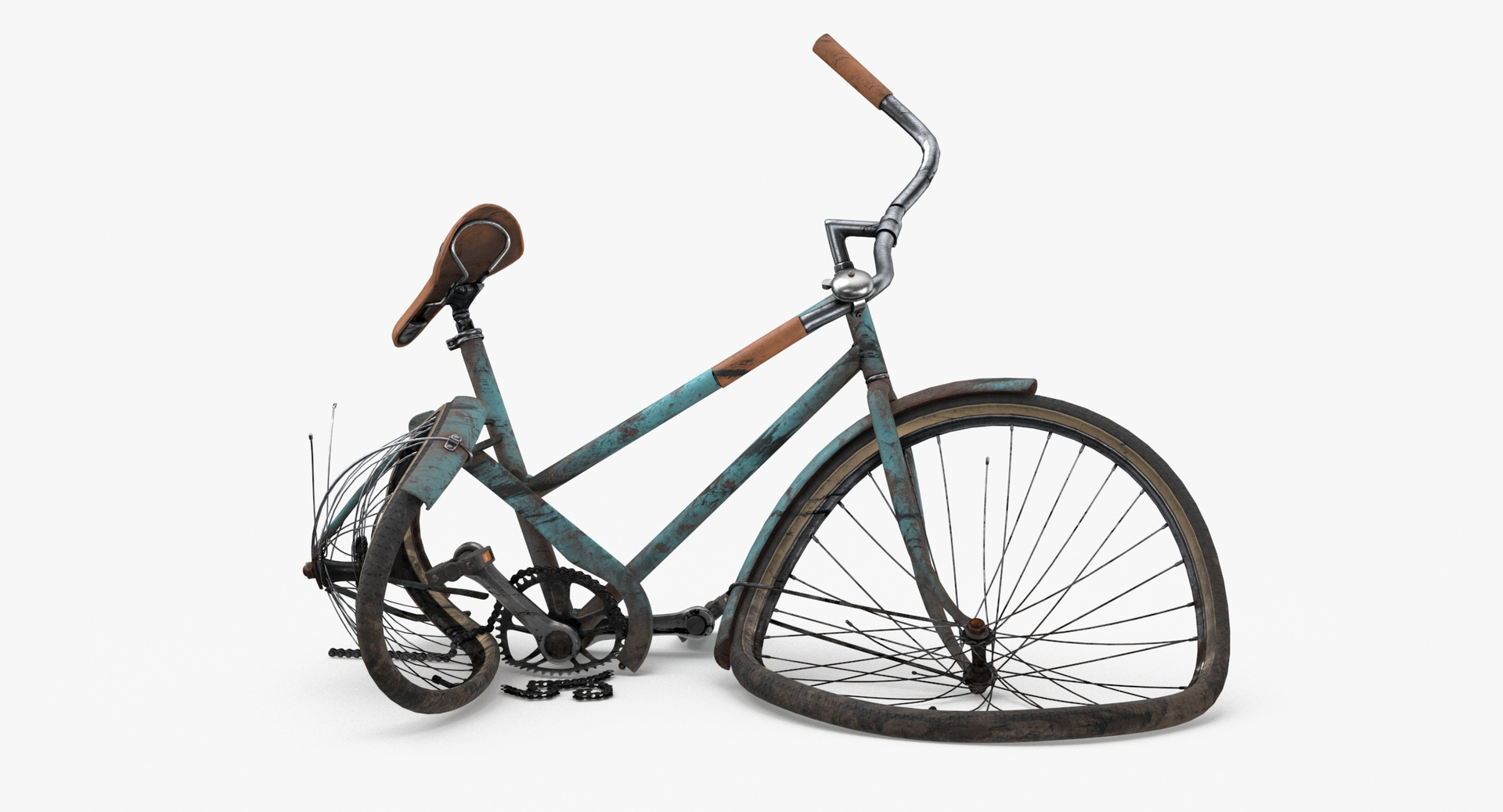 3D Bike Damaged Model TurboSquid 1870829