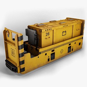 Underground Battery Electric Locomotive 3D