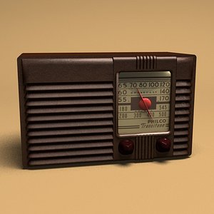 3d model philco antique radio