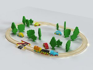 3d model toy train set