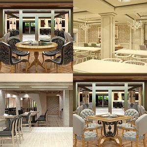 restaurant interior 3D model