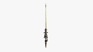 SciFi War Lance A05 Black Yellow - Sci Fi Weapon Design