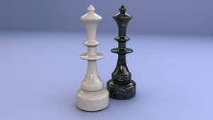 3D Chess Piece - Queen model